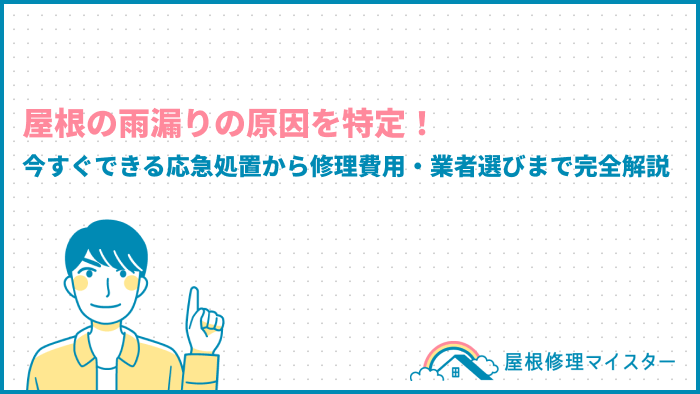 屋根の雨漏りの原因を特定！今すぐできる応急処置から修理費用・業者選びまで完全解説