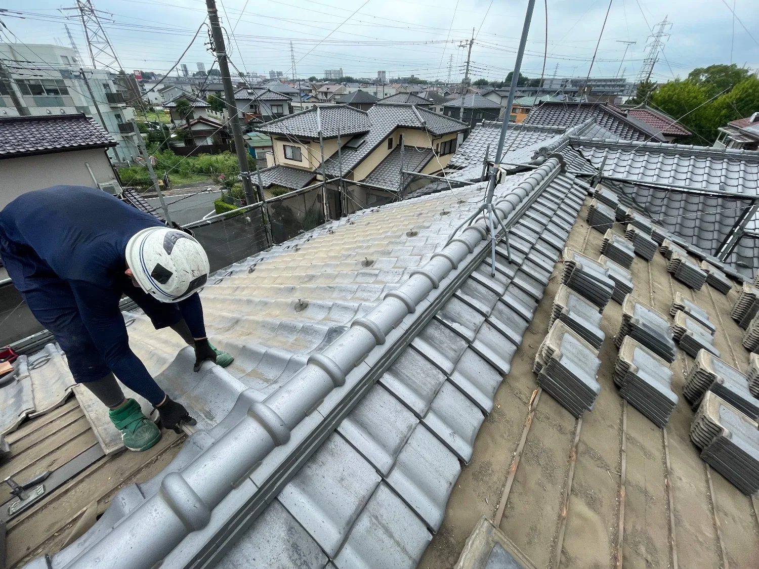 茨城県つくばみらい市　屋根葺き替え工事 - 施工前