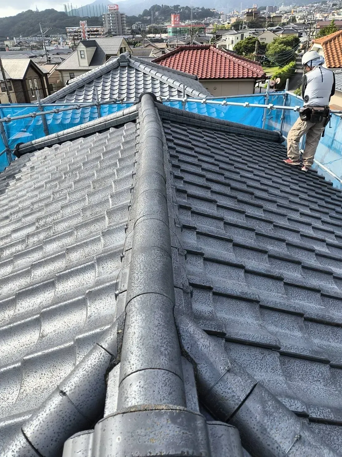 別府市　I様邸　屋根葺き替え　瓦